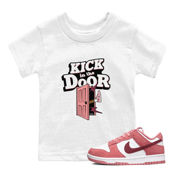 Dunk Valentines Day 2024 shirt to match jordans Kick In The Door sneaker tees Dunk Happy Valentines Day 2024 SNRT Sneaker Release Tees Baby Toddler White 1 T-Shirt