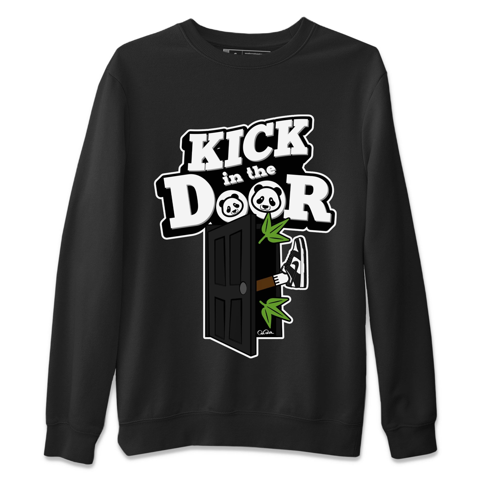 Dunk Panda Sneaker Match Tees Kick In The Door Sneaker Tees Dunk Low White Black SNRT Sneaker Release Tees Unisex Shirts Black 2