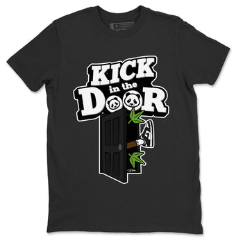 Dunk Panda Sneaker Match Tees Kick In The Door Sneaker Tees Dunk Low White Black SNRT Sneaker Release Tees Unisex Shirts Black 2