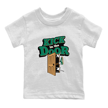 Samba Collegiate Green Gum shirt to match jordans Kick In The Door sneaker tees Adidas Green Gum SNRT Sneaker Release Tees Baby Toddler White 2 T-Shirt