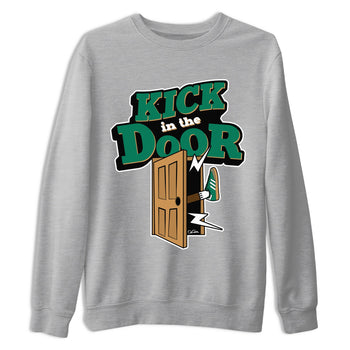 Samba Collegiate Green Gum shirt to match jordans Kick In The Door sneaker tees Adidas Green Gum SNRT Sneaker Release Tees Unisex Heather Grey 2 T-Shirt