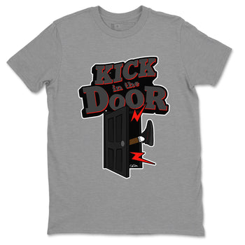Yeezy 350 Bred shirt to match jordans Kick In The Door sneaker tees Adidas Yeezy Boost V2 350 Bred SNRT Sneaker Release Tees Unisex Heather Grey 2 T-Shirt