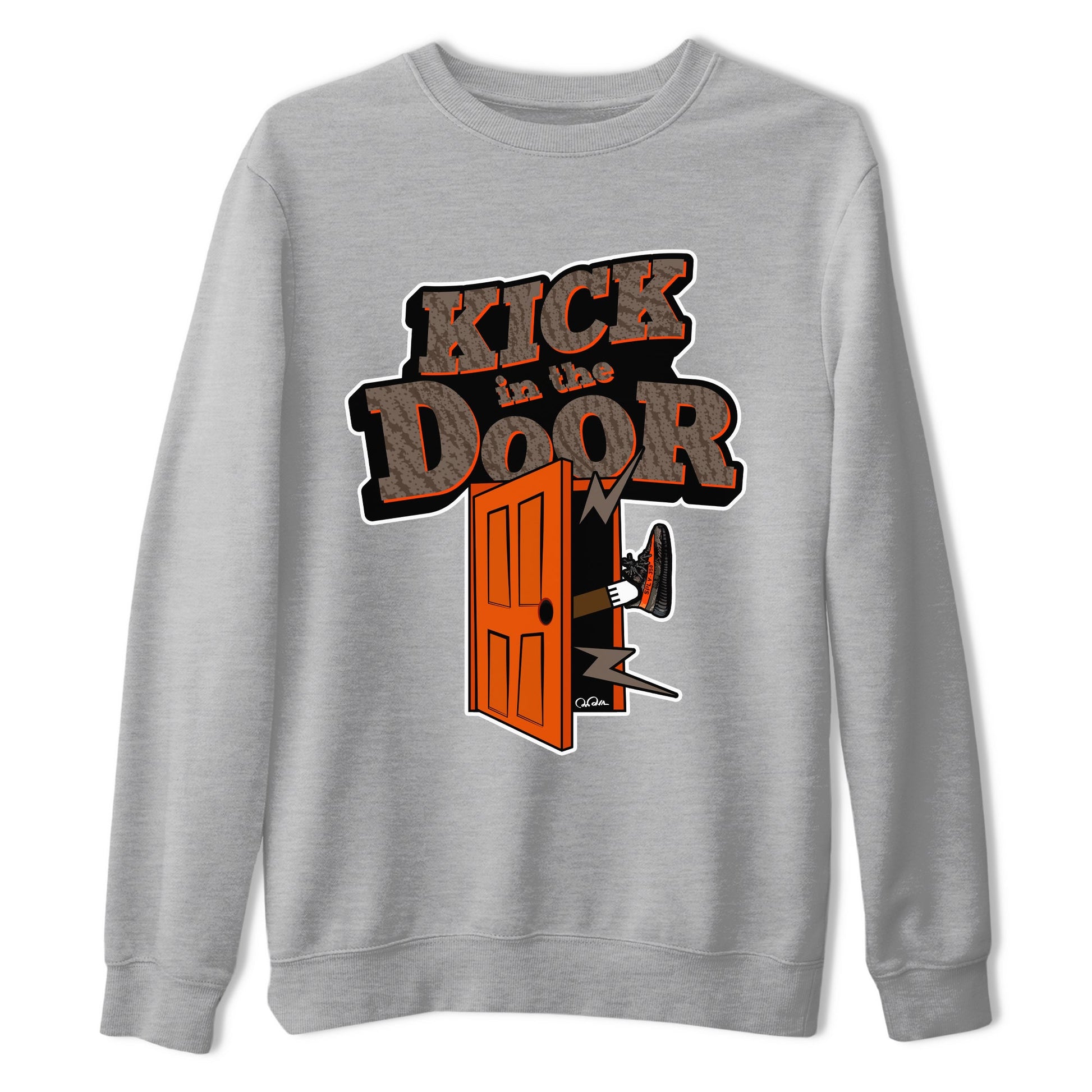 Yeezy 350 Carbon Beluga shirt to match jordans Kick In The Door sneaker tees Adidas Yeezy Boost 350 Carbon Beluga SNRT Sneaker Release Tees Unisex Heather Grey 2 T-Shirt