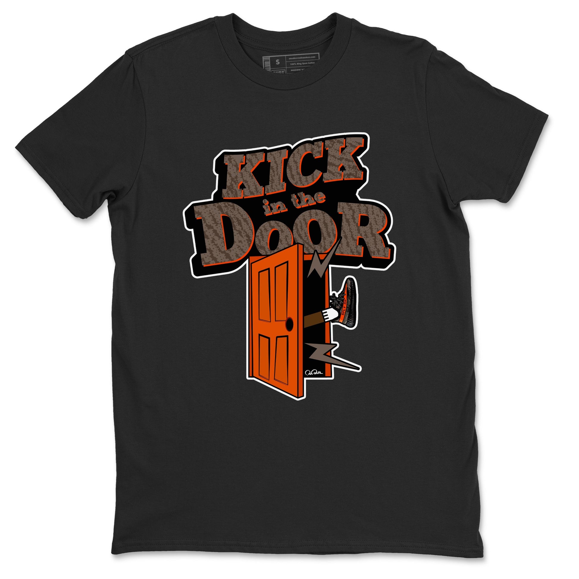 Yeezy 350 Carbon Beluga shirt to match jordans Kick In The Door sneaker tees Adidas Yeezy Boost 350 Carbon Beluga SNRT Sneaker Release Tees Unisex Black 2 T-Shirt