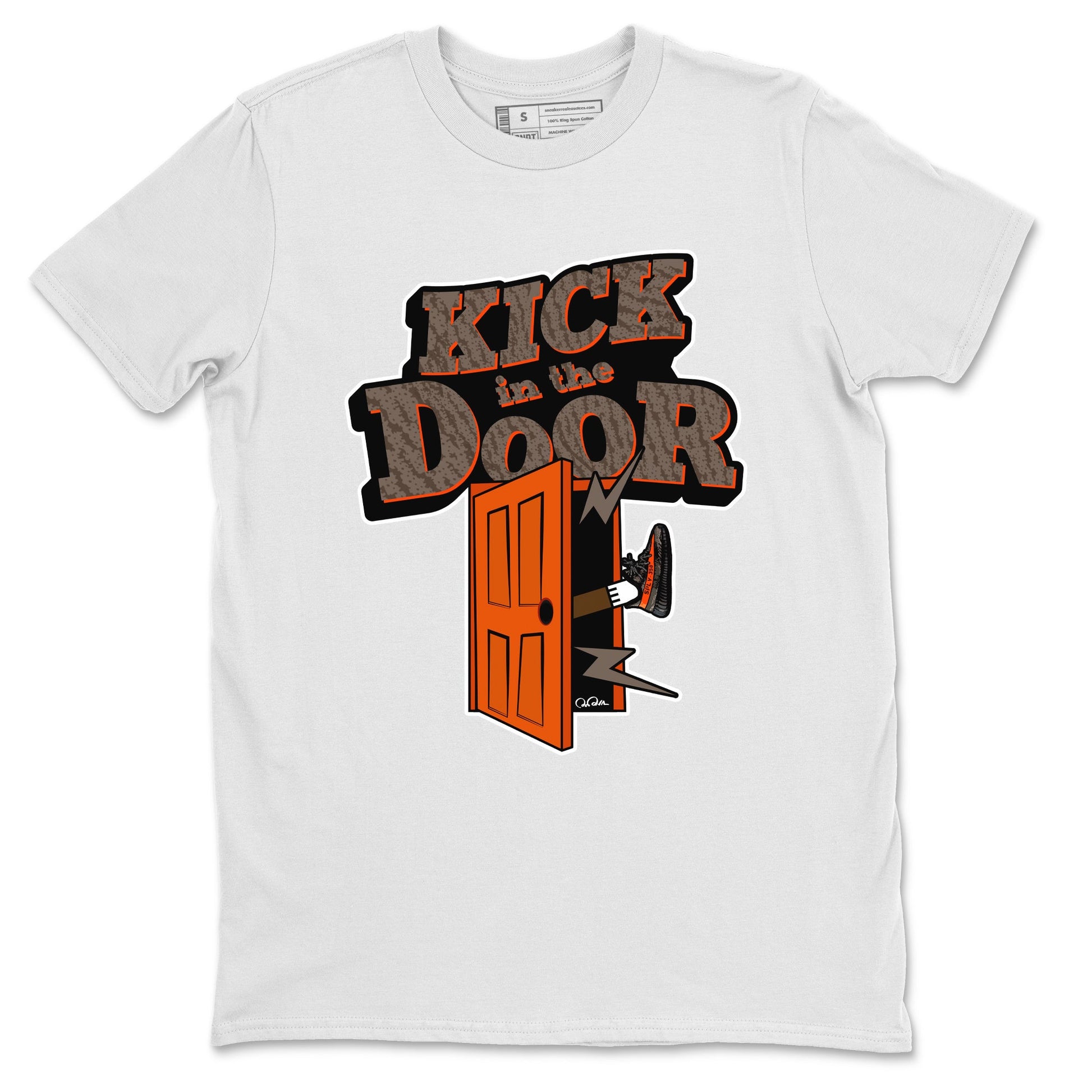 Yeezy 350 Carbon Beluga shirt to match jordans Kick In The Door sneaker tees Adidas Yeezy Boost 350 Carbon Beluga SNRT Sneaker Release Tees Unisex White 2 T-Shirt