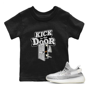 Yeezy 350 Static shirt to match jordans Kick In The Door sneaker tees Adidas Yeezy 350 Static SNRT Sneaker Release Tees Baby Toddler Black 1 T-Shirt