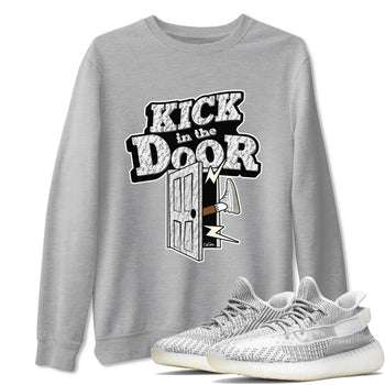 Yeezy 350 Static shirt to match jordans Kick In The Door sneaker tees Adidas Yeezy 350 Static SNRT Sneaker Release Tees Unisex Heather Grey 1 T-Shirt