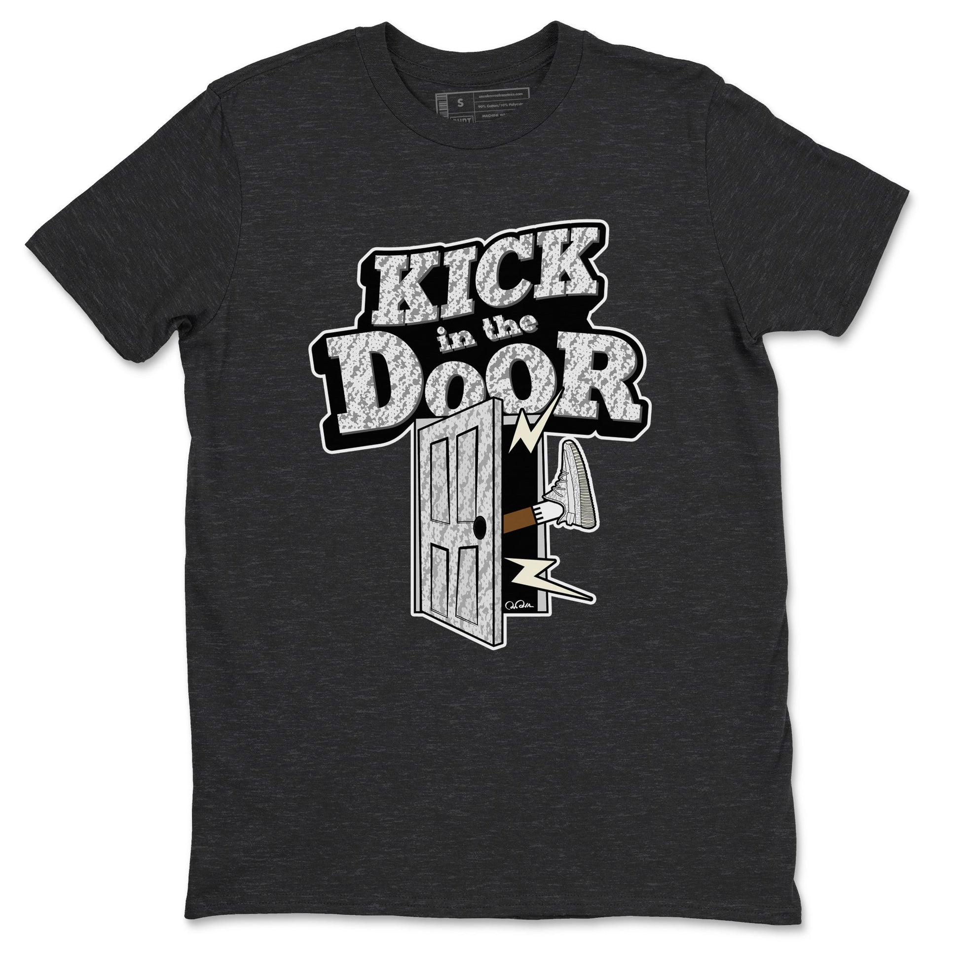 Yeezy 350 Static shirt to match jordans Kick In The Door sneaker tees Adidas Yeezy 350 Static SNRT Sneaker Release Tees Unisex Charcoal Heather 2 T-Shirt