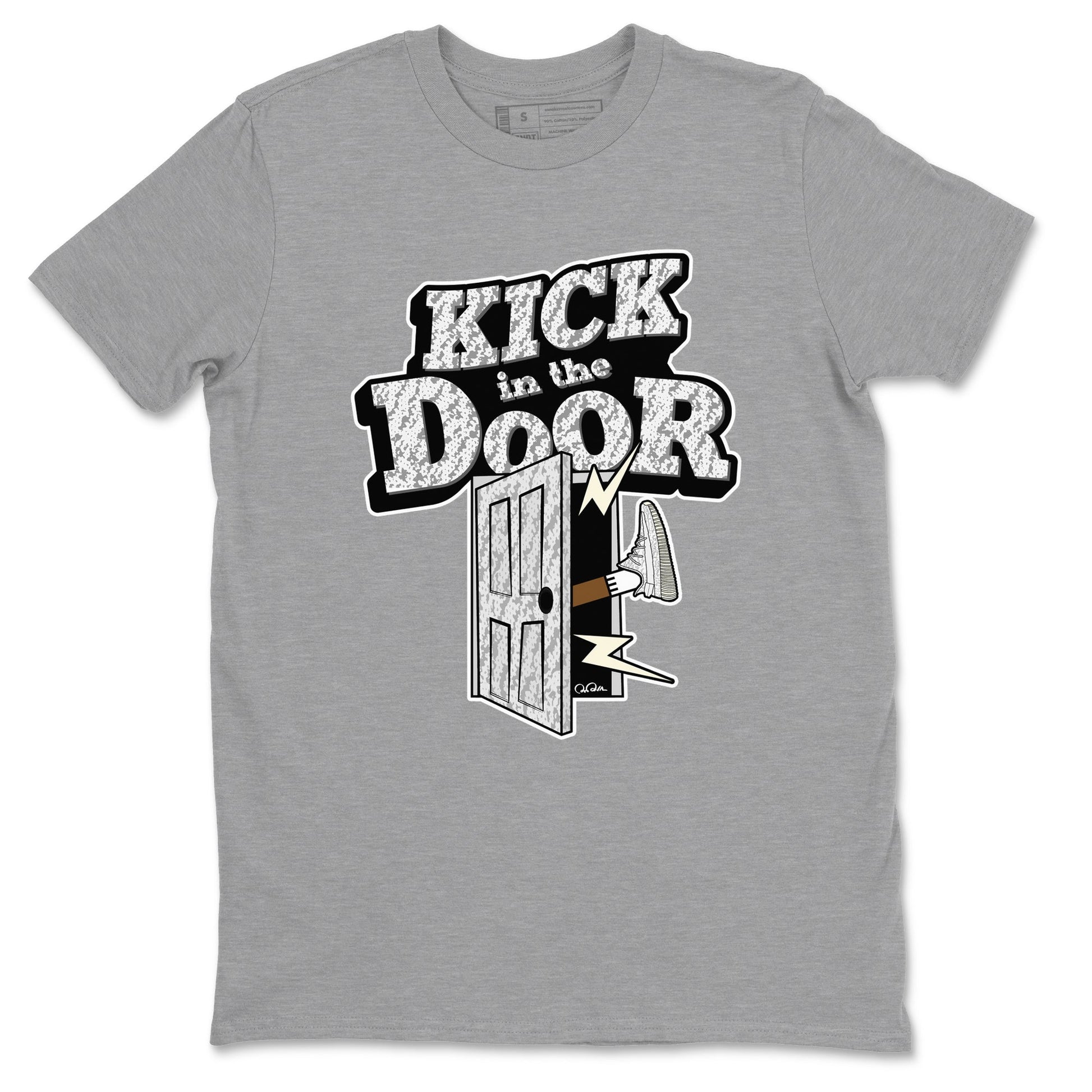 Yeezy 350 Static shirt to match jordans Kick In The Door sneaker tees Adidas Yeezy 350 Static SNRT Sneaker Release Tees Unisex Heather Grey 2 T-Shirt