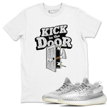 Yeezy 350 Static shirt to match jordans Kick In The Door sneaker tees Adidas Yeezy 350 Static SNRT Sneaker Release Tees Unisex White 1 T-Shirt