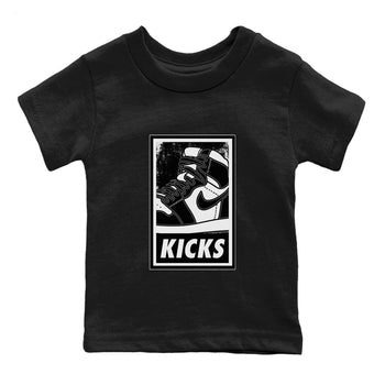 Jordan 1 Black White Sneaker Match Tees KICKS Sneaker Tees Jordan 1 Black White Sneaker Release Tees Kids Shirts