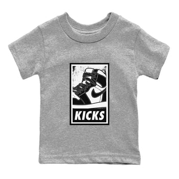 Jordan 1 Black White Sneaker Match Tees KICKS Sneaker Tees Jordan 1 Black White Sneaker Release Tees Kids Shirts