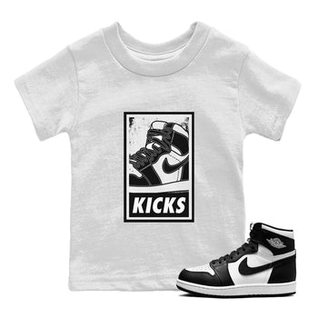 Jordan 1 Black White Sneaker Match Tees KICKS Sneaker Tees Jordan 1 Black White Sneaker Release Tees Kids Shirts