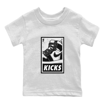 Jordan 1 Black White Sneaker Match Tees KICKS Sneaker Tees Jordan 1 Black White Sneaker Release Tees Kids Shirts