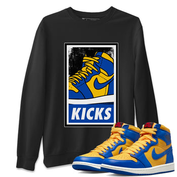 Jordan 1 Game Royal Varsity Maize Sneaker Match Tees KICKS Sneaker Tees Jordan 1 Game Royal Varsity Maize Sneaker Release Tees Unisex Shirts