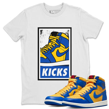 Jordan 1 Game Royal Varsity Maize Sneaker Match Tees KICKS Sneaker Tees Jordan 1 Game Royal Varsity Maize Sneaker Release Tees Unisex Shirts