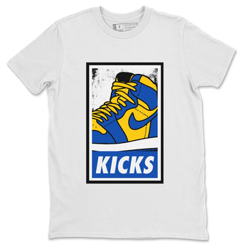 Jordan 1 Game Royal Varsity Maize Sneaker Match Tees KICKS Sneaker Tees Jordan 1 Game Royal Varsity Maize Sneaker Release Tees Unisex Shirts