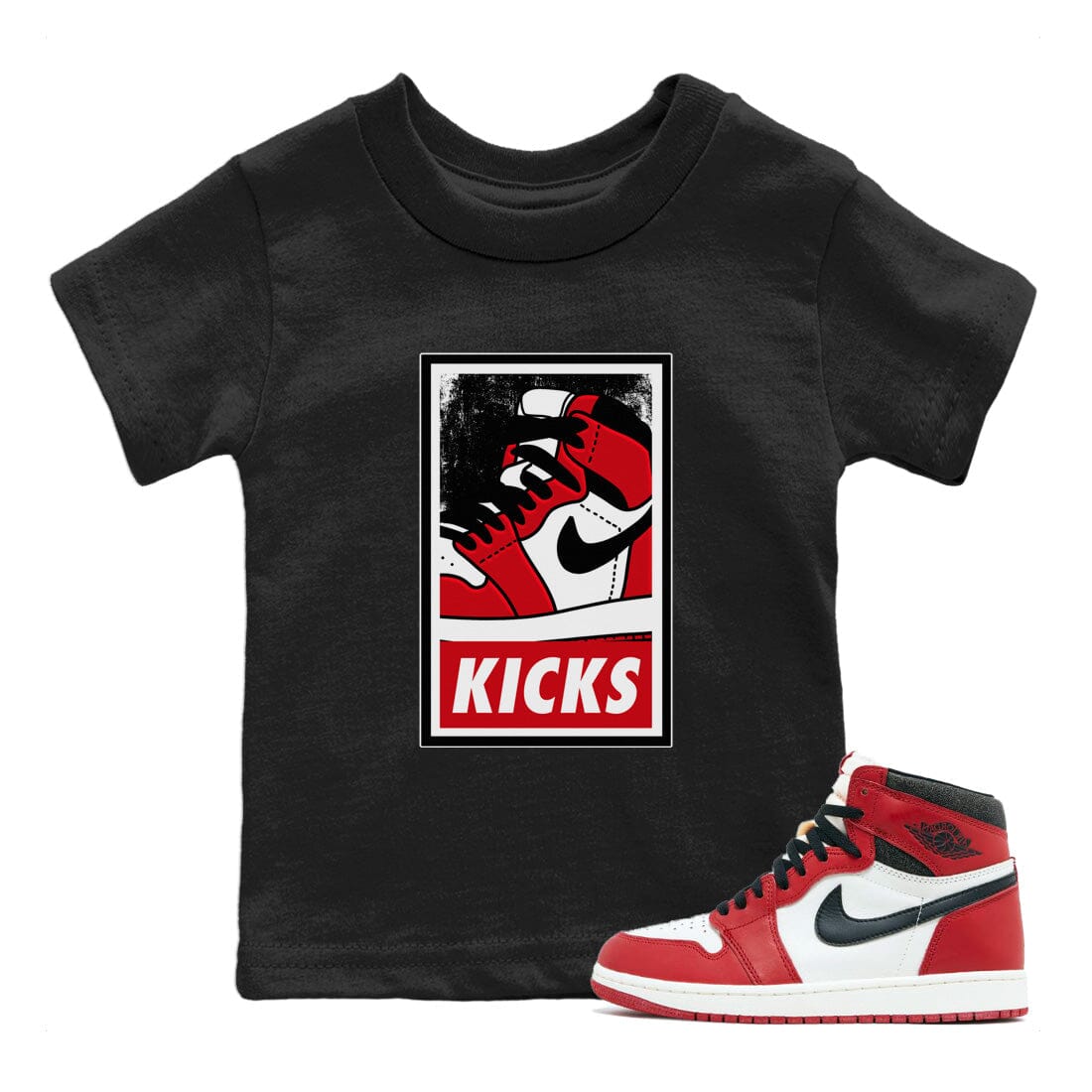 Jordan 1 Lost & Found Sneaker Match Tees KICKS Sneaker Tees Jordan 1 Lost & Found Sneaker Release Tees Kids Shirts