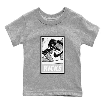 Jordan 1 White Cement Sneaker Match Tees KICKS Sneaker Tees Jordan 1 White Cement Sneaker Release Tees Kids Shirts