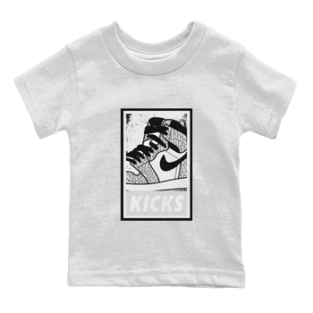 Jordan 1 White Cement Sneaker Match Tees KICKS Sneaker Tees Jordan 1 White Cement Sneaker Release Tees Kids Shirts