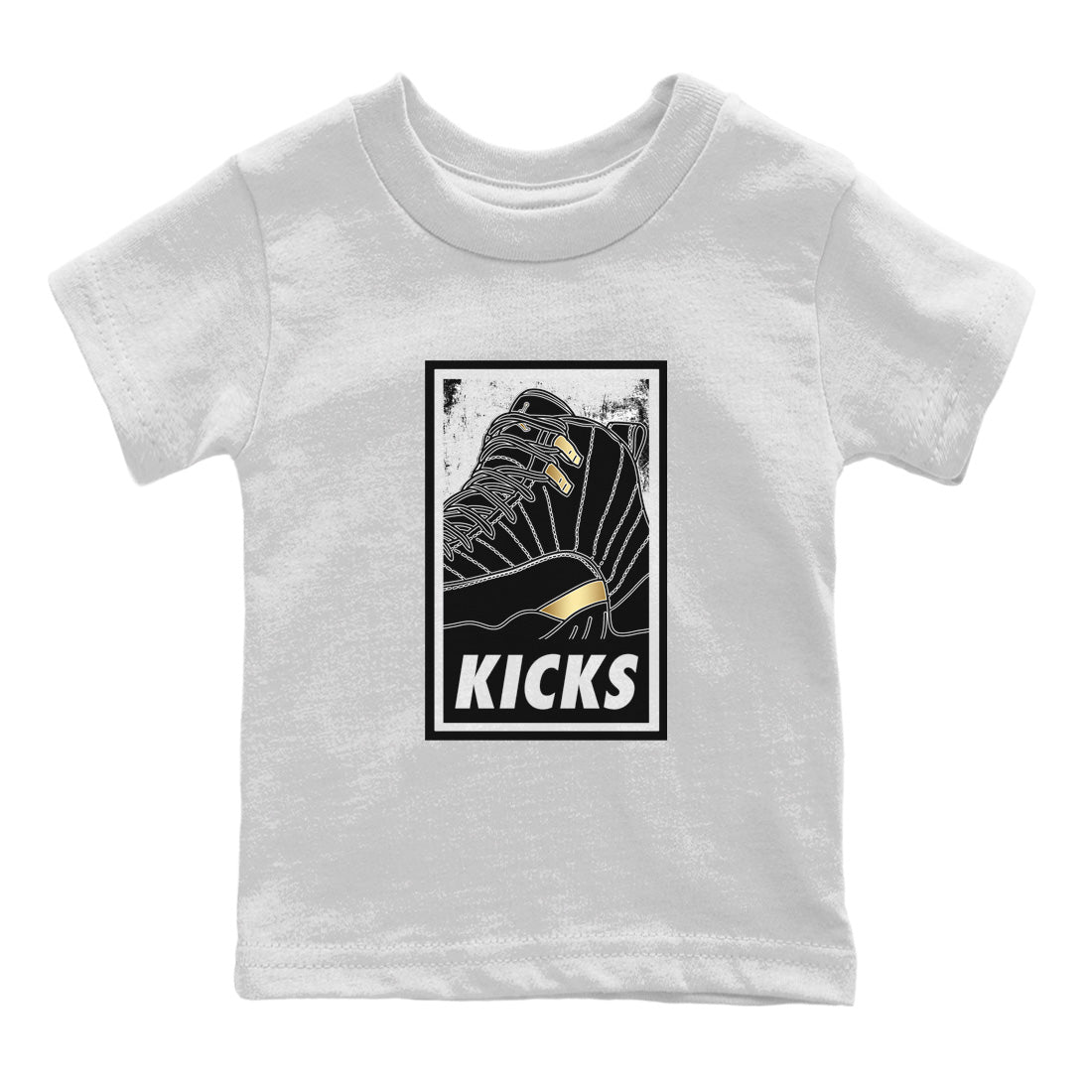 Jordan 12 Black Taxi Sneaker Match Tees KICKS Sneaker Tees Jordan 12 Black Taxi Sneaker Release Tees Kids Shirts