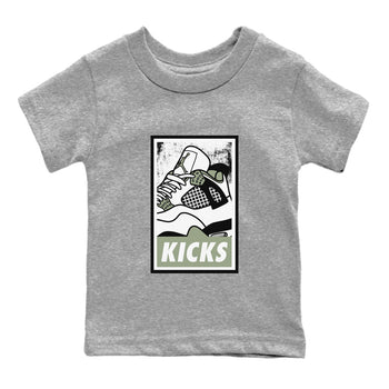 Jordan 4 Seafoam Sneaker Match Tees KICKS Sneaker Tees Jordan 4 Seafoam Sneaker Release Tees Kids Shirts