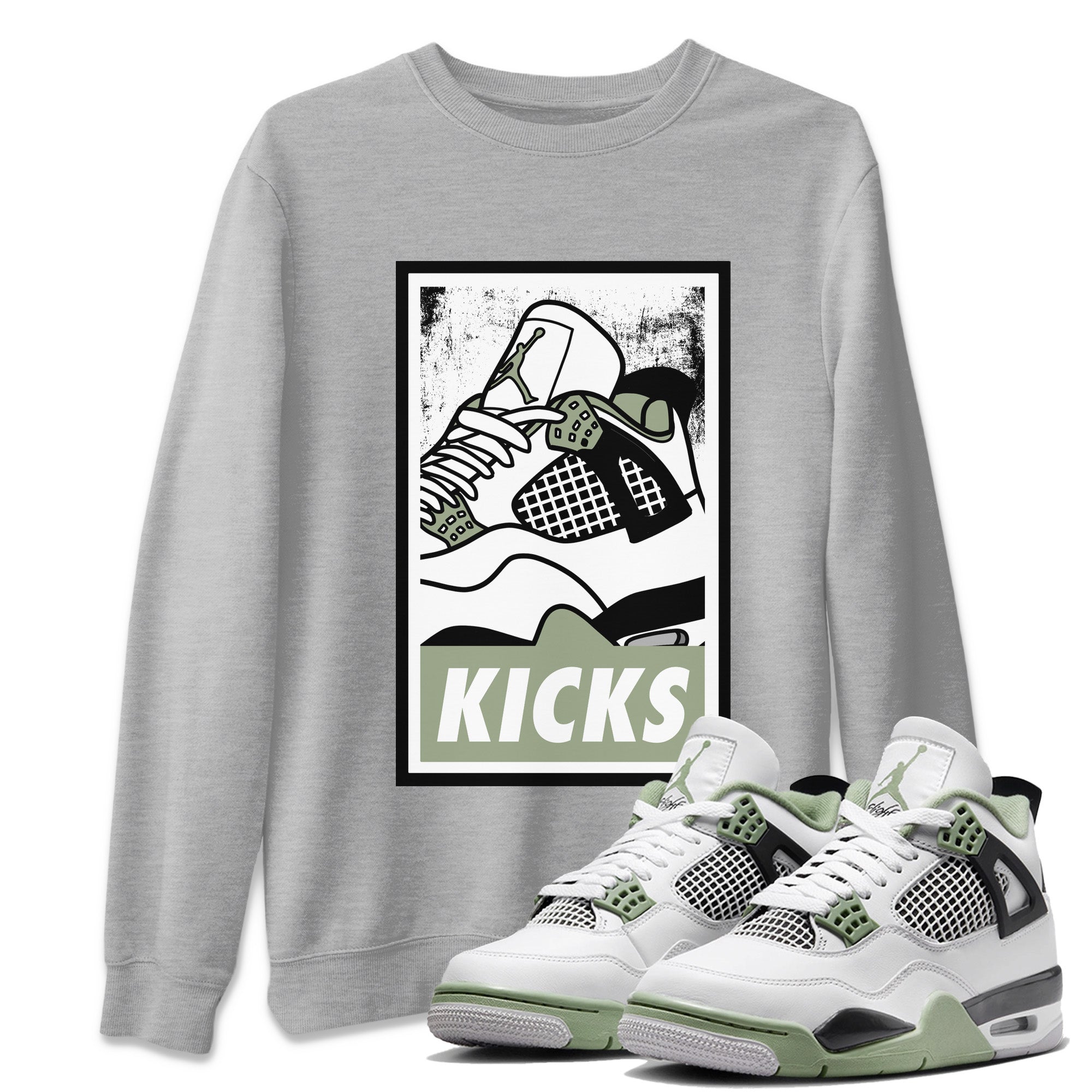 Jordan 4 Seafoam Sneaker Match Tees KICKS Sneaker Tees Jordan 4 Seafoam Sneaker Release Tees Unisex Shirts