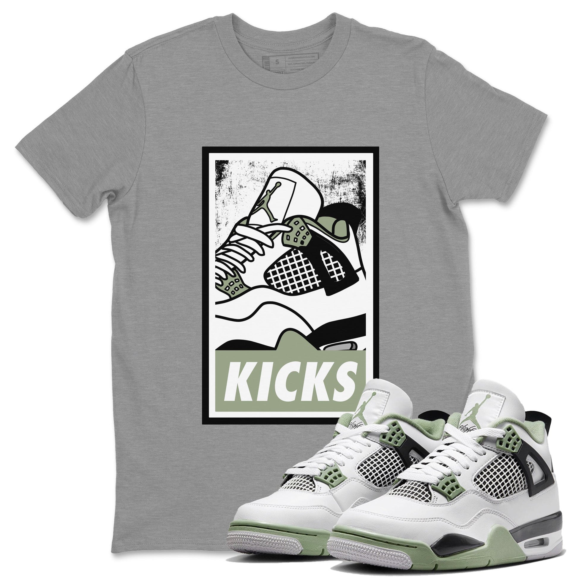 Jordan 4 Seafoam Sneaker Match Tees KICKS Sneaker Tees Jordan 4 Seafoam Sneaker Release Tees Unisex Shirts