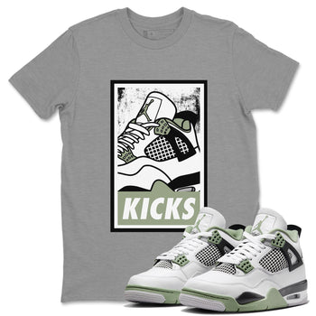 Jordan 4 Seafoam Sneaker Match Tees KICKS Sneaker Tees Jordan 4 Seafoam Sneaker Release Tees Unisex Shirts