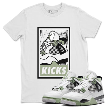 Jordan 4 Seafoam Sneaker Match Tees KICKS Sneaker Tees Jordan 4 Seafoam Sneaker Release Tees Unisex Shirts