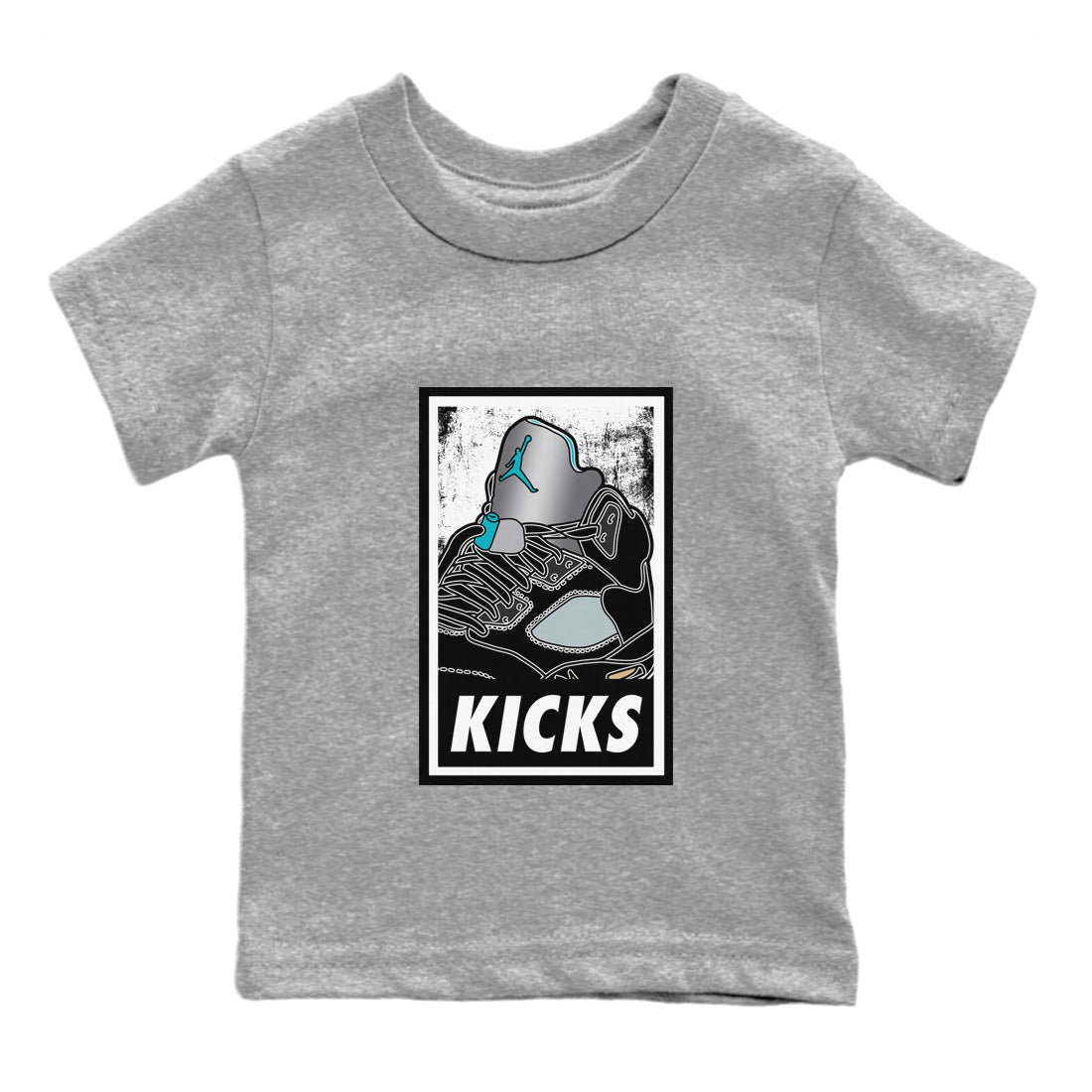 Jordan 5 Aqua Sneaker Match Tees KICKS Sneaker Tees Jordan 5 Aqua Sneaker Release Tees Kids Shirts