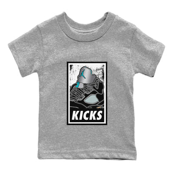 Jordan 5 Aqua Sneaker Match Tees KICKS Sneaker Tees Jordan 5 Aqua Sneaker Release Tees Kids Shirts
