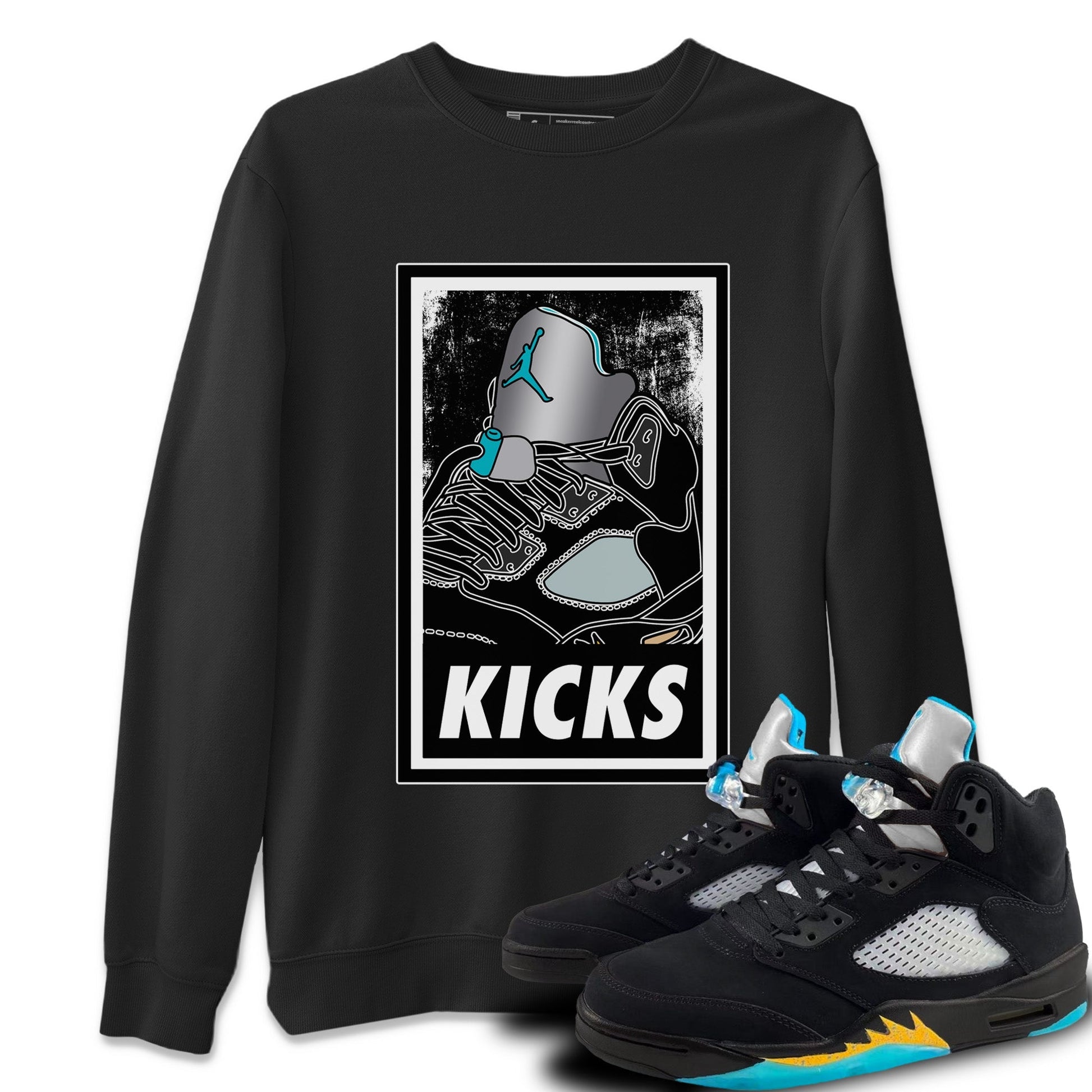 Jordan 5 Aqua Sneaker Match Tees KICKS Sneaker Tees Jordan 5 Aqua Sneaker Release Tees Unisex Shirts