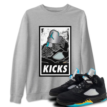 Jordan 5 Aqua Sneaker Match Tees KICKS Sneaker Tees Jordan 5 Aqua Sneaker Release Tees Unisex Shirts