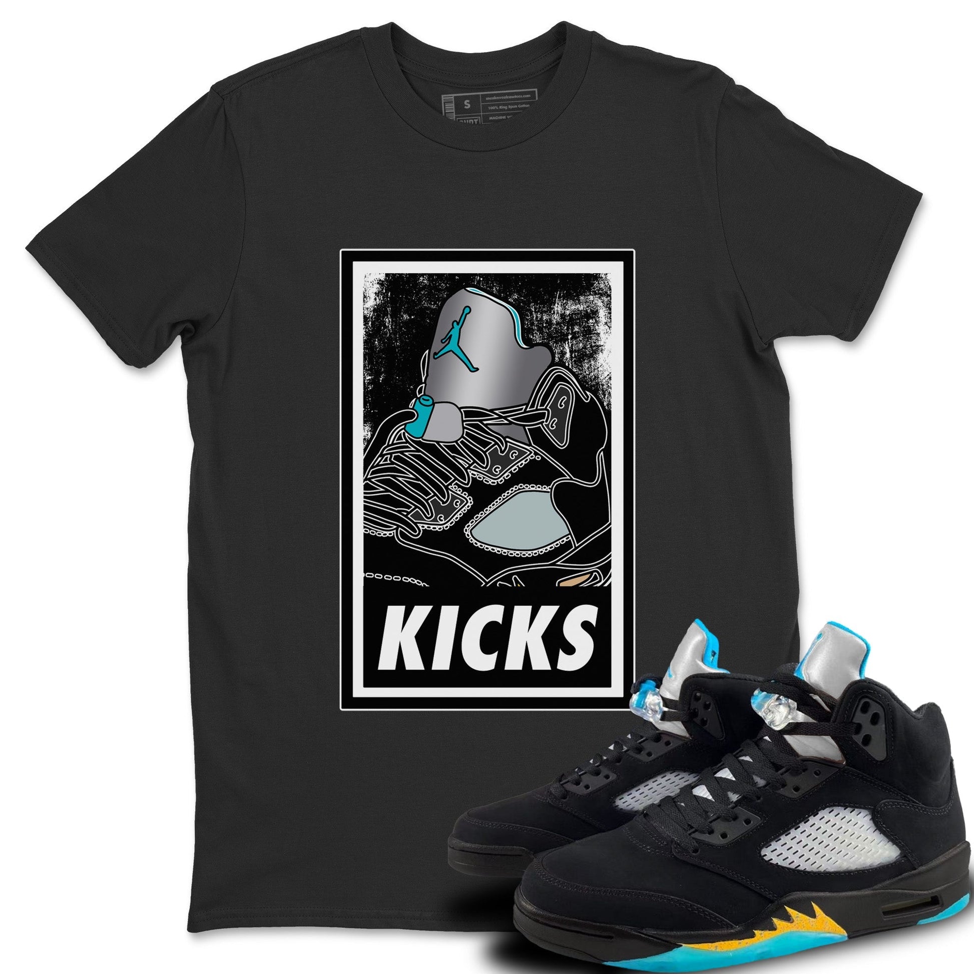 Jordan 5 Aqua Sneaker Match Tees KICKS Sneaker Tees Jordan 5 Aqua Sneaker Release Tees Unisex Shirts