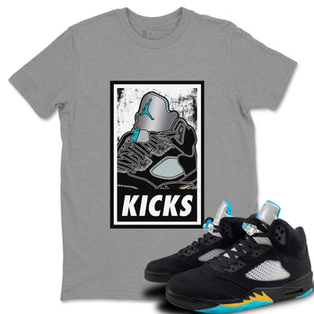 Jordan 5 Aqua Sneaker Match Tees KICKS Sneaker Tees Jordan 5 Aqua Sneaker Release Tees Unisex Shirts