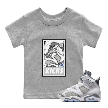 Jordan 6 Cool Grey Sneaker Match Tees KICKS Sneaker Tees Jordan 6 Cool Grey Sneaker Release Tees Kids Shirts