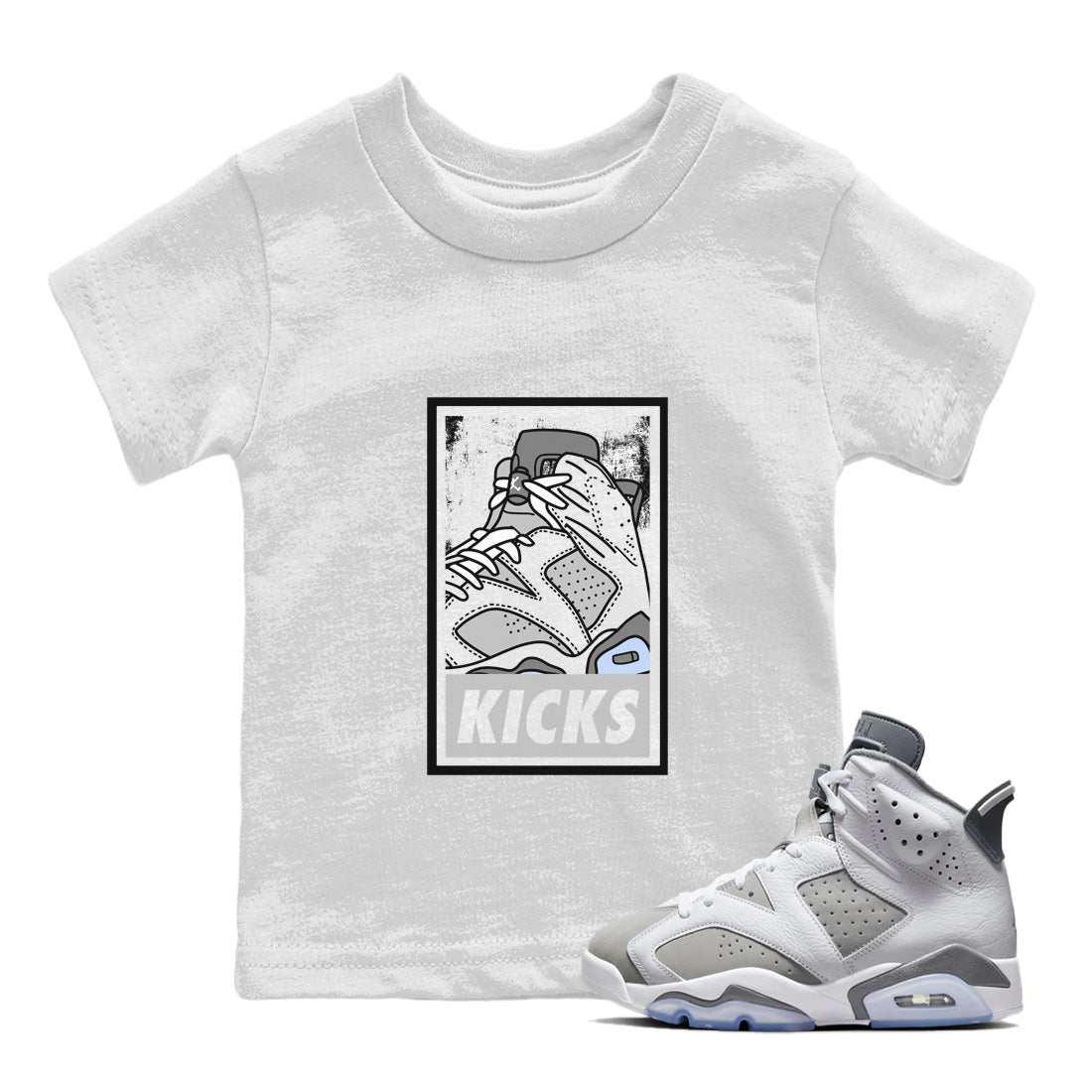 Jordan 6 Cool Grey Sneaker Match Tees KICKS Sneaker Tees Jordan 6 Cool Grey Sneaker Release Tees Kids Shirts