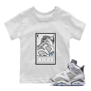 Jordan 6 Cool Grey Sneaker Match Tees KICKS Sneaker Tees Jordan 6 Cool Grey Sneaker Release Tees Kids Shirts