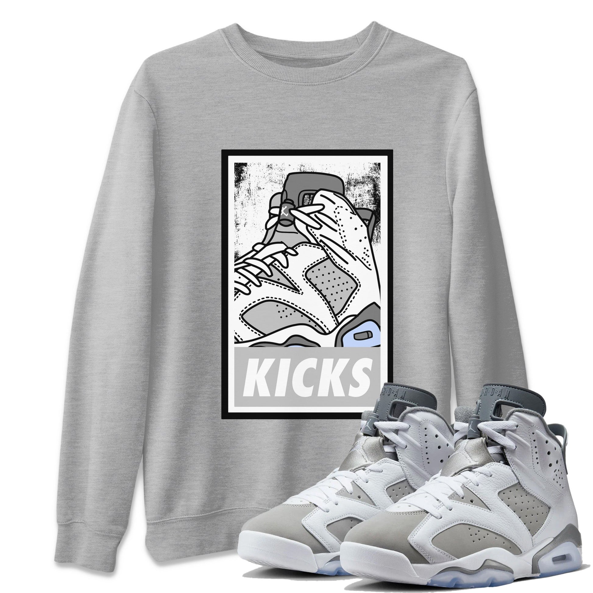 Jordan 6 Cool Grey Sneaker Match Tees KICKS Sneaker Tees Jordan 6 Cool Grey Sneaker Release Tees Unisex Shirts