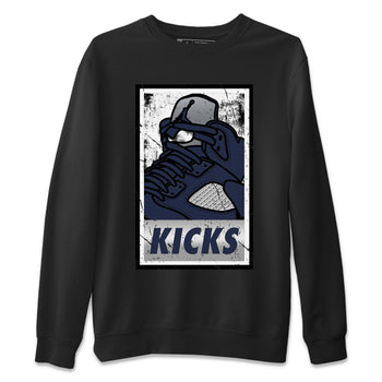 AJ5 Georgetown shirt to match jordans KICKS sneaker tees Air Jordan 5 Midnight Navy SNRT Sneaker Release Tees Unisex Black 2 T-Shirt