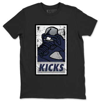 AJ5 Georgetown shirt to match jordans KICKS sneaker tees Air Jordan 5 Midnight Navy SNRT Sneaker Release Tees Unisex Black 2 T-Shirt