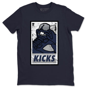 AJ5 Georgetown shirt to match jordans KICKS sneaker tees Air Jordan 5 Midnight Navy SNRT Sneaker Release Tees Unisex Navy 2 T-Shirt