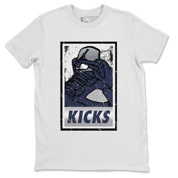 AJ5 Georgetown shirt to match jordans KICKS sneaker tees Air Jordan 5 Midnight Navy SNRT Sneaker Release Tees Unisex White 2 T-Shirt