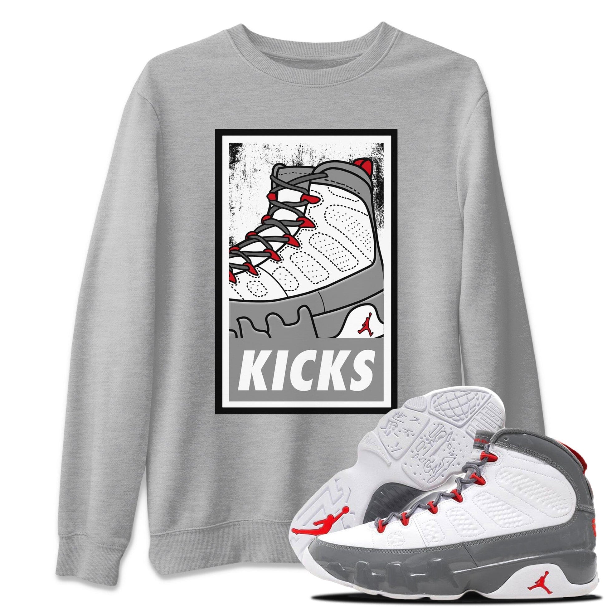 Jordan 9 Fire Red Sneaker Match Tees KICKS Sneaker Tees Jordan 9 Fire Red Sneaker Release Tees Unisex Shirts
