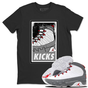Jordan 9 Fire Red Sneaker Match Tees KICKS Sneaker Tees Jordan 9 Fire Red Sneaker Release Tees Unisex Shirts