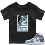 Jordan 1 Denim Sneaker Match Tees KICKS Sneaker Tees Jordan 1 Denim Sneaker Release Tees Kids Shirts