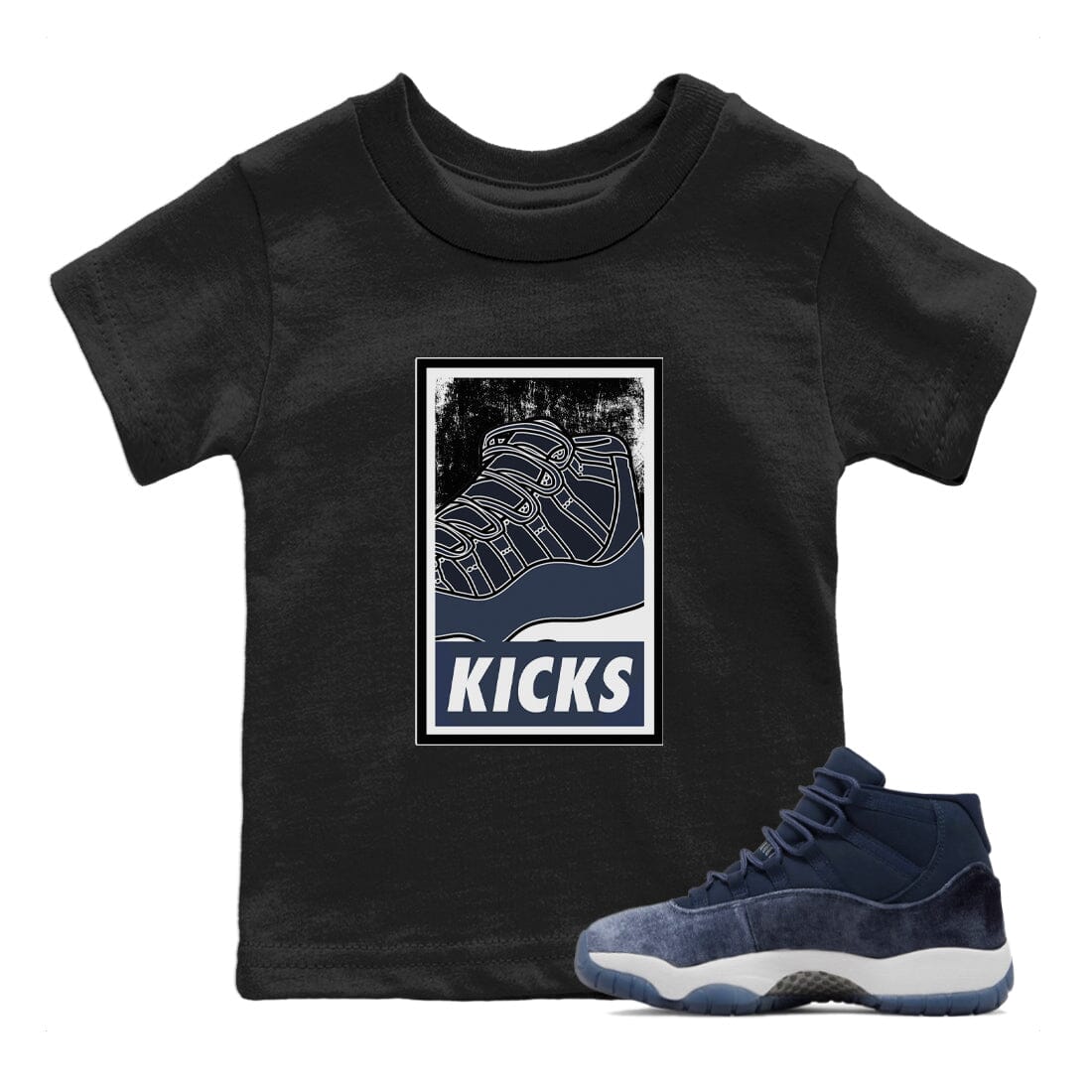 Jordan 11 Midnight Navy Sneaker Match Tees KICKS Sneaker Tees Jordan 11 Midnight Navy Sneaker Release Tees Kids Shirts