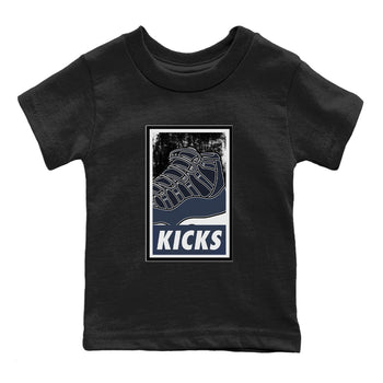 Jordan 11 Midnight Navy Sneaker Match Tees KICKS Sneaker Tees Jordan 11 Midnight Navy Sneaker Release Tees Kids Shirts