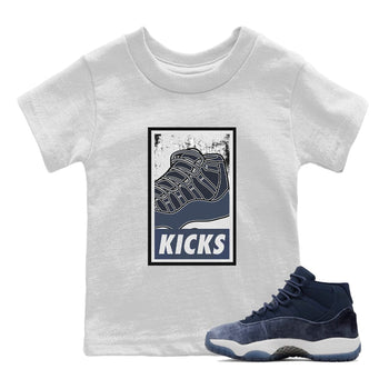 Jordan 11 Midnight Navy Sneaker Match Tees KICKS Sneaker Tees Jordan 11 Midnight Navy Sneaker Release Tees Kids Shirts